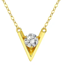 Giani Bernini Cubic Zirconia V-Cast Pendant Necklace, Macy's Exclusive