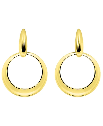 Giani Bernini 18k Gold Over Sterling Silver Circle Door Knocker Drop Post Earrings, Macy's Exclusive