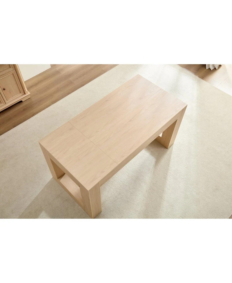 Streamdale Furniture Farmhouse Dining Table for 4-6, Rectangular, Sturdy Wood Legs, Easy Assembly