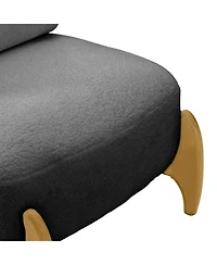 Streamdale Furniture Lamb Fleece Single Sofa Chair (Black)