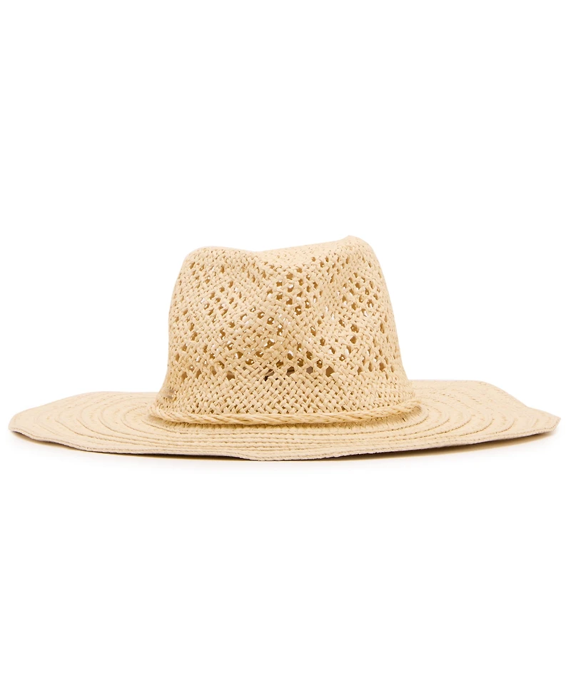 Steve Madden Mixed Pattern Western Panama Hat