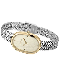 Breda Women's Jane Tethered Silver Mesh Bracelet Watch, 23mm