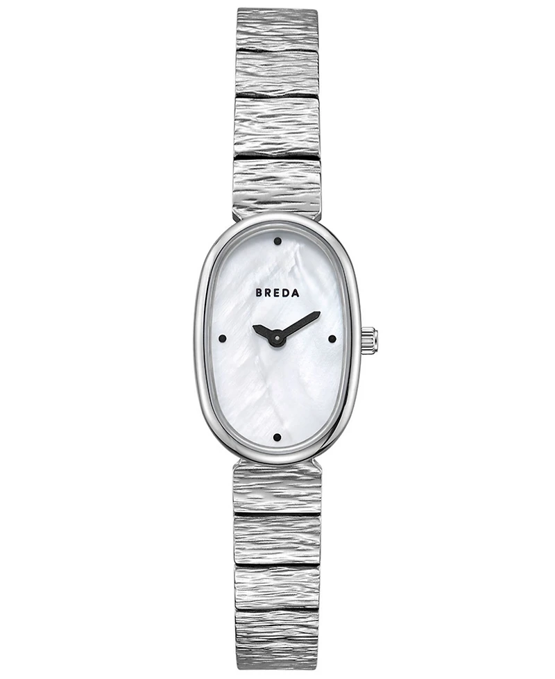 Breda Women's 'Jane Revival' Silver Stainless Steel Bracelet Watch, 18mm
