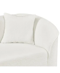 Streamdale Furniture Streamdale L-Shaped Sectional Sofa- Plush 4-Seater, Boucle Upholstery