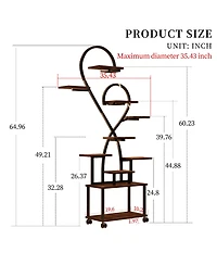 Streamdale Furniture + Multi-Tier + Metal + Grow Lights + Plant Stand