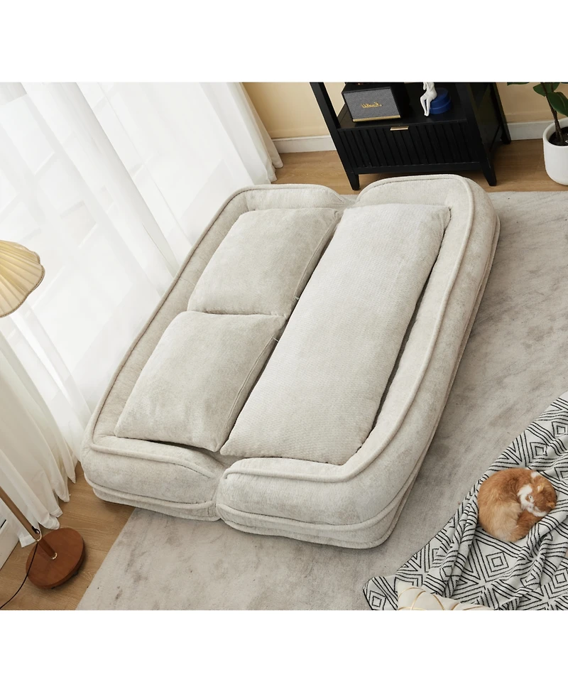 Streamdale Furniture Double Dog Bed Loveseat- Extra Large Floor Couch, Adjustable.