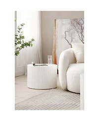 Streamdale Furniture White Round Nesting Coffee Tables (Set of 2)