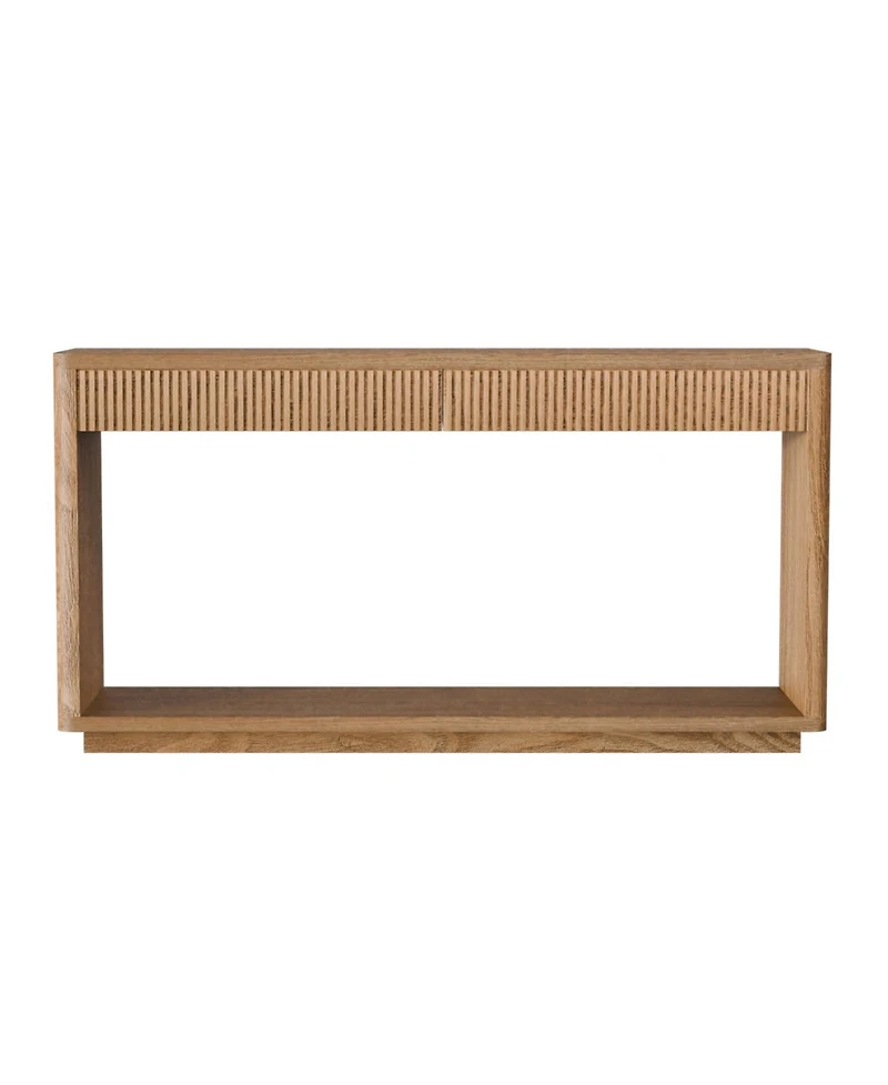 Streamdale Furniture Streamdale 60" Modern 2-Drawer Fluted Console Table