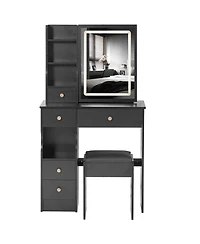 Streamdale Compact Vanity Set Touchscreen Led Mirror, Adjustable Lighting