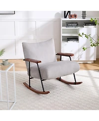 Streamdale Modern Accent Chair Arm Chair Living Room Rocking Chair Metal Frame