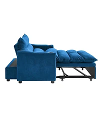 Streamdale Furniture Convertible Velvet Sofa Bed - 3-in-1 Sleeper Couch