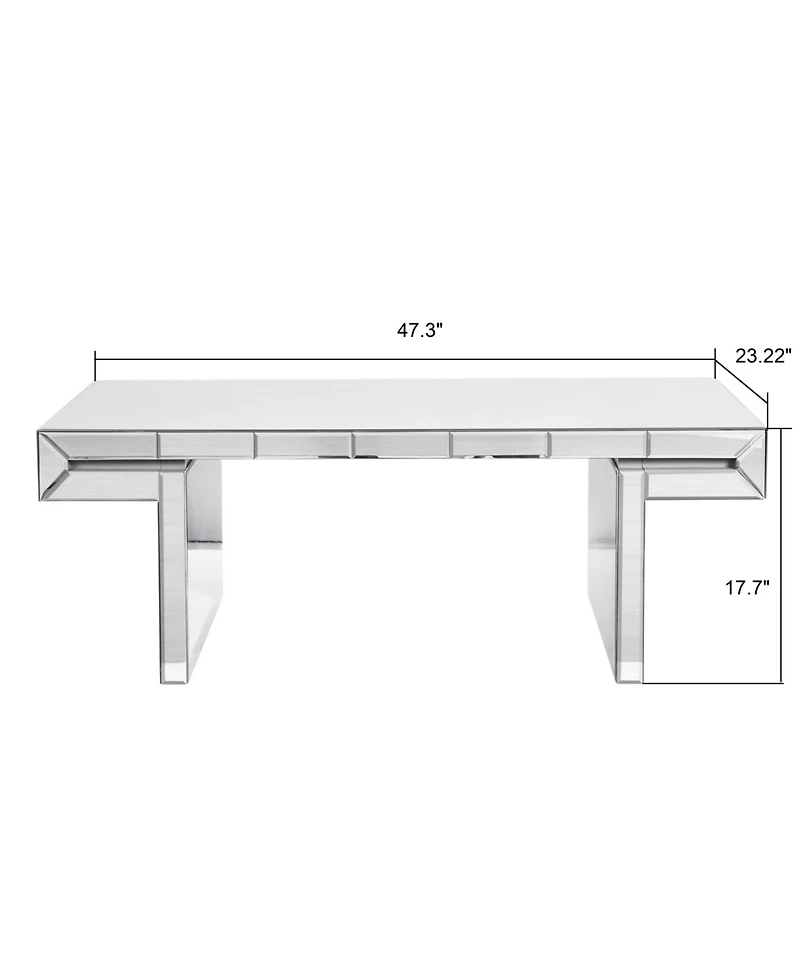 Streamdale Furniture Luxury Fluted Glass Coffee Table