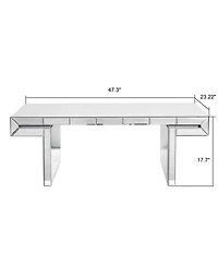 Streamdale Furniture Luxury Fluted Glass Coffee Table