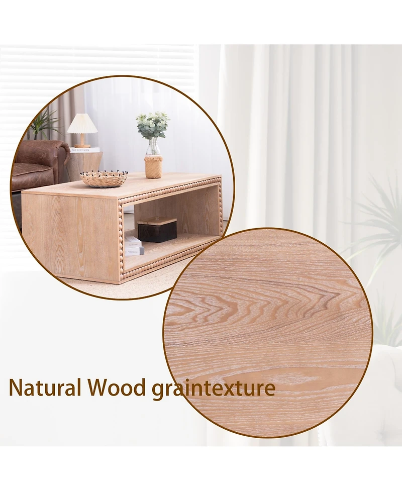 Streamdale Furniture Streamdale Rustic Beaded Edge Coffee Table