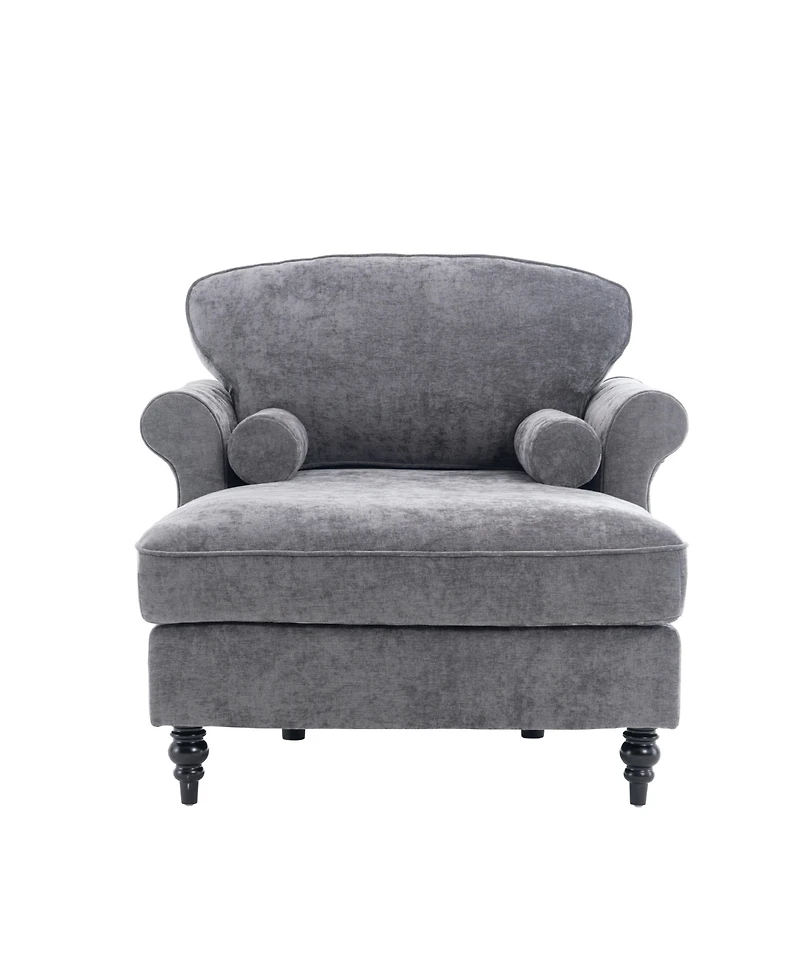 Streamdale Furniture Oversized Chenille Chaise Lounge Sofa Bed