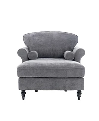 Streamdale Furniture Oversized Chenille Chaise Lounge Sofa Bed