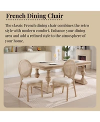 Streamdale Furniture French Country Rattan Back Dining Chairs (Set of 2)