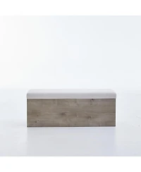 Streamdale Furniture Shelton Ivory Chenille Storage Bench