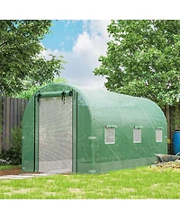 Outsunny Hoop house with Support Rods, Walk-in house,