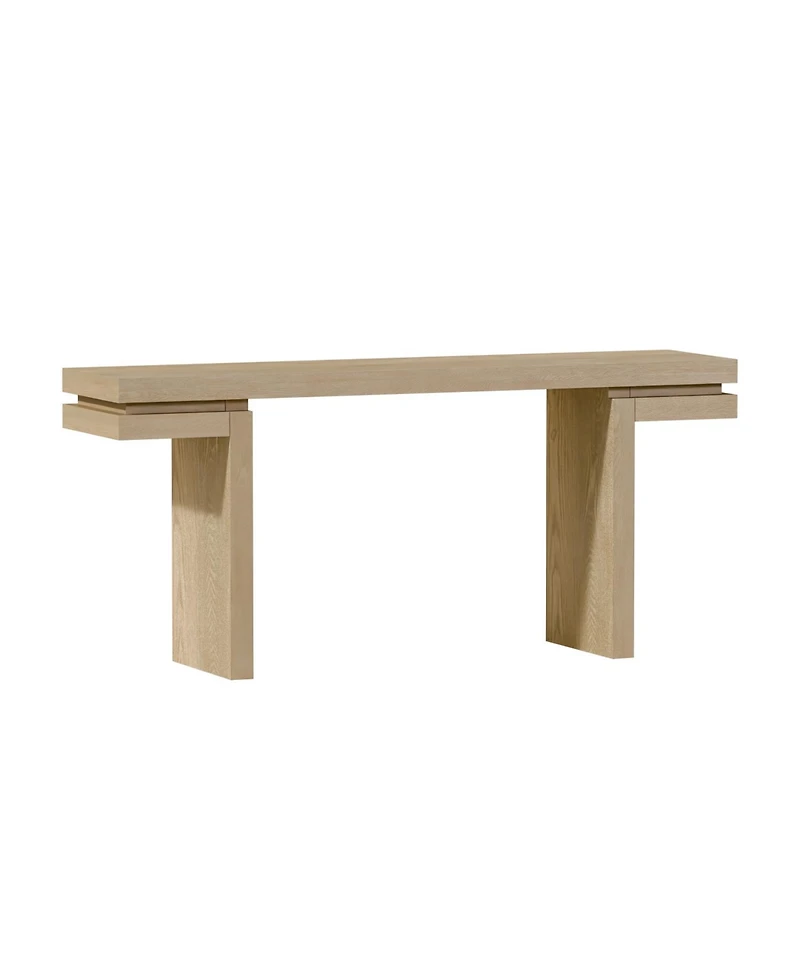 Streamdale Furniture 66" Wide Wood Console Table - Distressed Oak