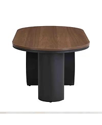 Streamdale Furniture Luxury Industrial Oval Coffee Table w/ Drawer