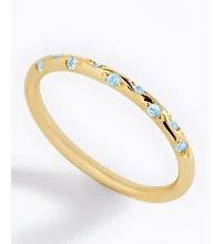 Mint & Lily Dainty Constellation Birthstone Ring Gold Plated Sterling Silver