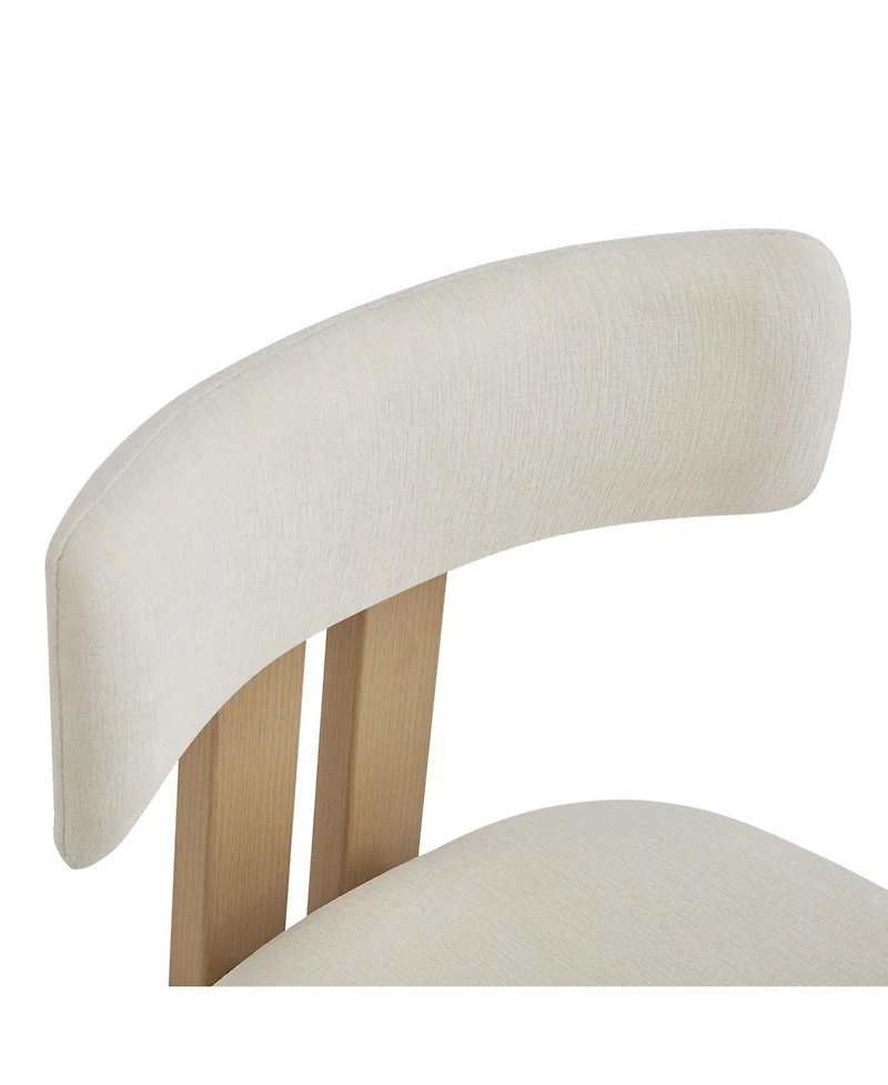 Streamdale Furniture Upholstered Armless Dining Chairs With Metal Legs (Set of 2),Beige