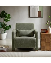 Streamdale Furniture Comfy 3-Seat Sofa with Wooden Legs Retro Style for Living Room and Study