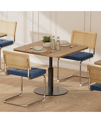 Streamdale Furniture Rattan Dining Chairs (Set of 2) Blue Faux Leather