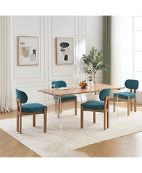 Streamdale Furniture Modern Fabric Upholstered Dining Chairs (Set of 2)