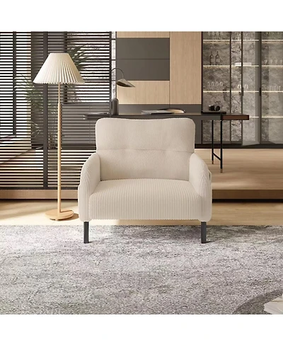 Streamdale Furniture Corduroy Wide Seat Chair