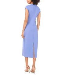 Vince Camuto Women's Mock Neck Cap-Sleeve Midi Dress