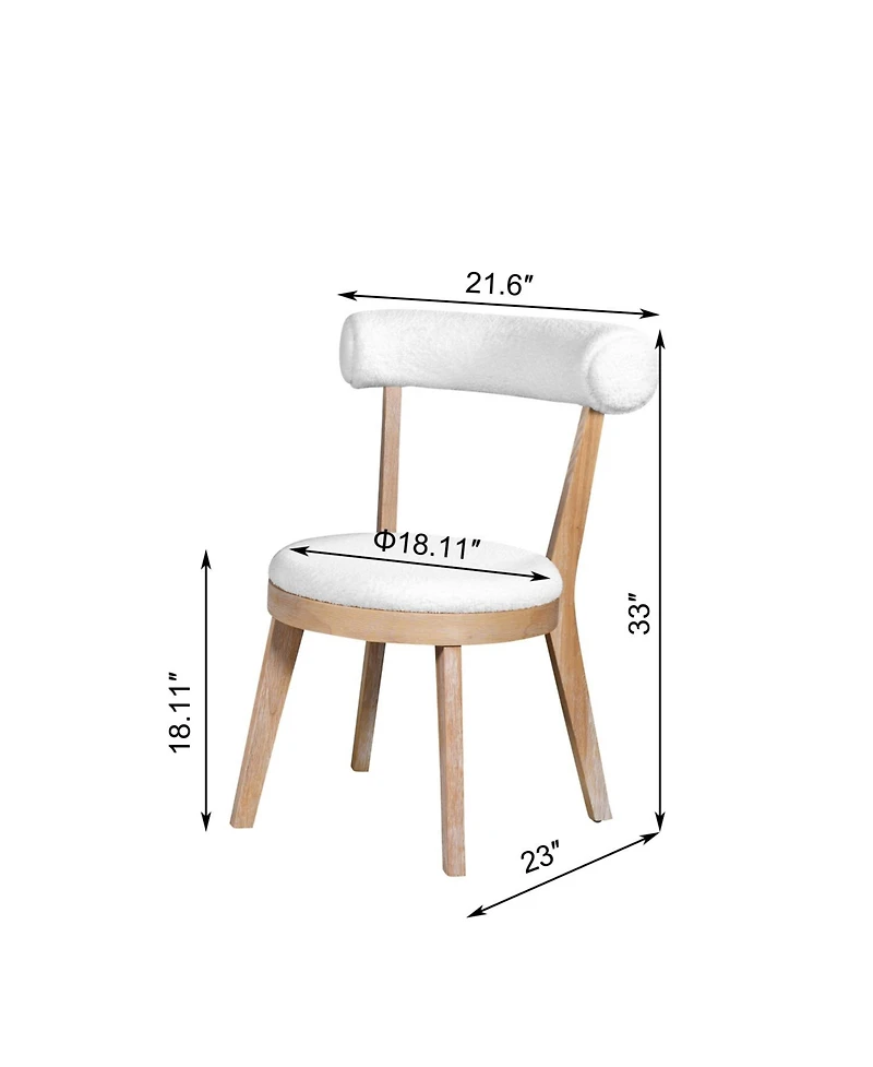 Streamdale Furniture Mid-Century Round Dining Set- Table & 2 Chairs
