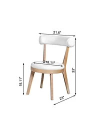 Streamdale Furniture Mid-Century Round Dining Set- Table & 2 Chairs
