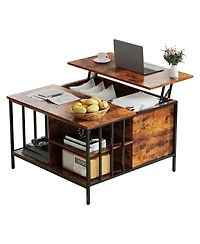 Streamdale Furniture Streamdale Farmhouse Lift Top Coffee Table - Adjustable Height, Storage, Hidden Compartment