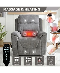 Streamdale Furniture Power Lift Recliner, 350 Lbs, Massage & Heat