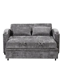 Streamdale Furniture 61.6" Pull Out Sofa Bed Loveseat with Usb & Cup Holders