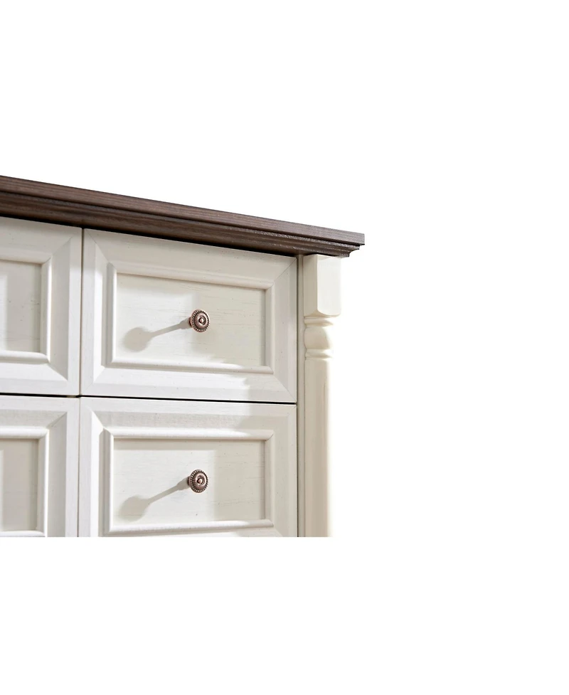 Streamdale Furniture + 7-Drawer + Wood + Rustic Finish + Dresser