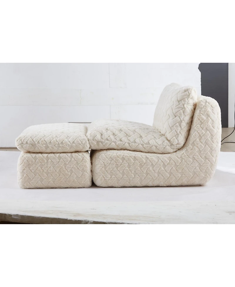 Streamdale Furniture Full Compression sofa chair with swivel add Ottoman