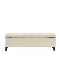 Streamdale Button Tufted Diamond Stitch Storage Ottoman Bench