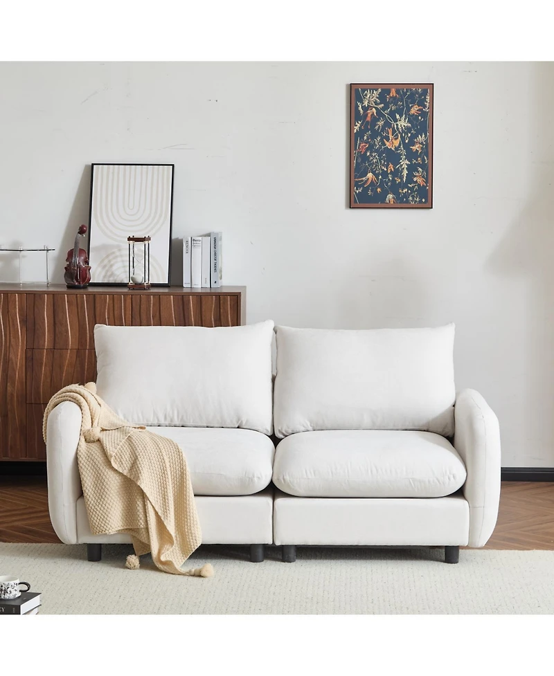 Streamdale Furniture 69 in. 2-Seats Modular Sectional Sofa Corner Chair Sofa Couch