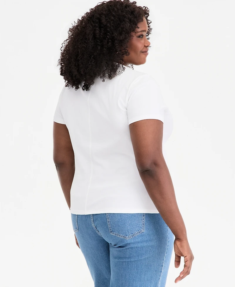 On 34th Trendy Plus Scoop Neck Short-Sleeve T-Shirt, Macy's Exclusive