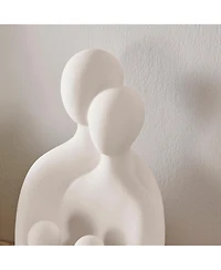 Danya B Hans White Nesting Family of 4 Matte Ceramic Sculpture Set