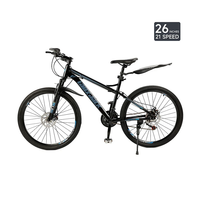 Artudatech 26-Inch 21-Speed Mountain Bike, Sleek Design with Suspension Fork & Dual Disc Brakes