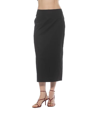 Alexia Admor Women's Ginni Mid Waist Column Midi Skirt
