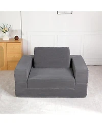 Aostirmotor Compression Dog Sofa Bed Modern Floor Couch With Pillow for Living Room Bedroom