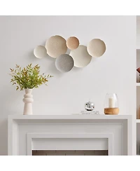 Danya B Savanna Earth Toned Connected Circle Metal Wall Art