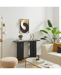 Danya B Gold and Black Intersecting Rings Mid-Century Modern Metal Wall Art