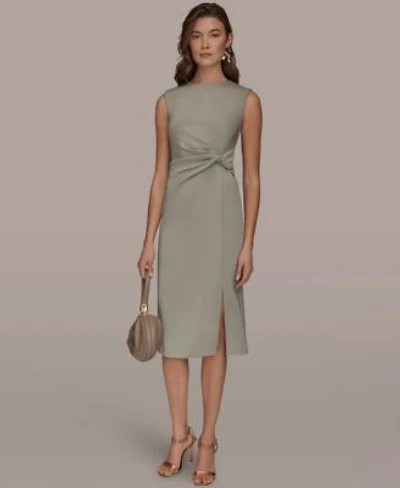 Donna Karan New York Womens Jewel Neck Sheath Dress