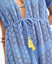Miken Women's Crochet Tassel-Tie Kimono Cover-Up, Macy's Exclusive